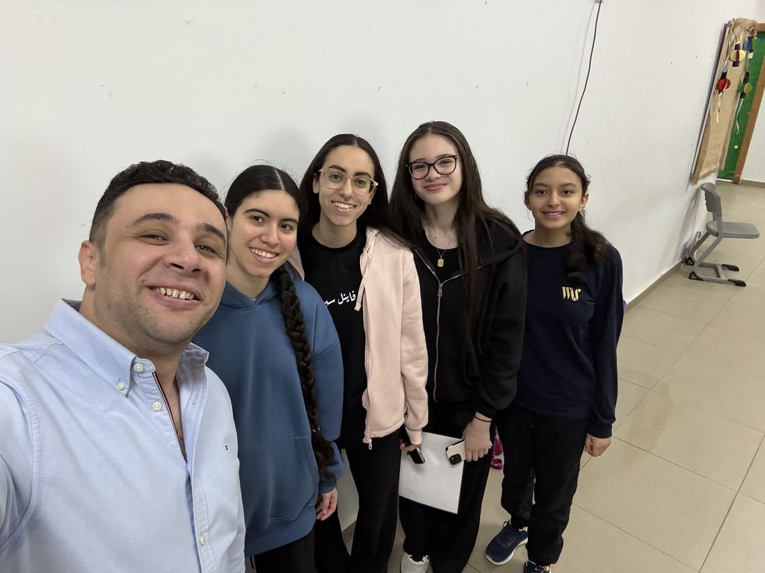 Students with Mr. Karim